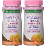 Dualpack Hair Skin Nails Gummies Natures Bounty 80pc Gomitas
