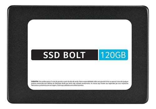 Ssd Multi 2.5 Pol Sata 120gb Bolt Gravação Até 400mb/s Ss120