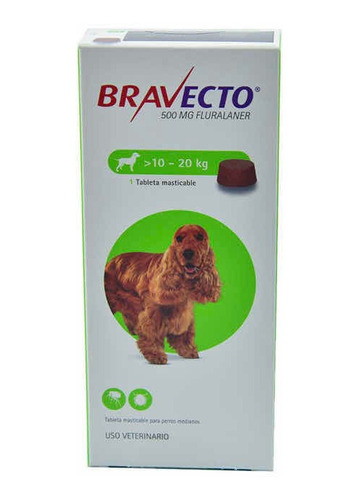 Bravecto Perro 10-20kg Envio Gratis.antigarrapatas Antipulga