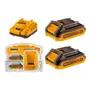 Set X2 Bateria 20v 2amp + 1 Cargador Alta Velocidad Ingco | Mismo precio en cuotas