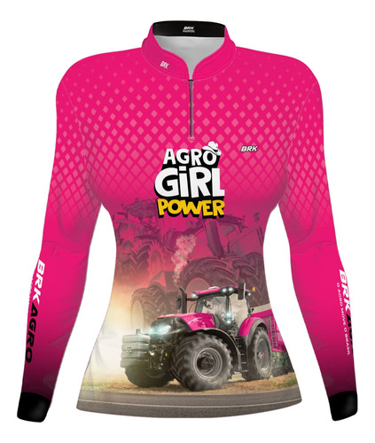 Camisa Agro Brk Feminina Agro Girl Power Com Uv50+