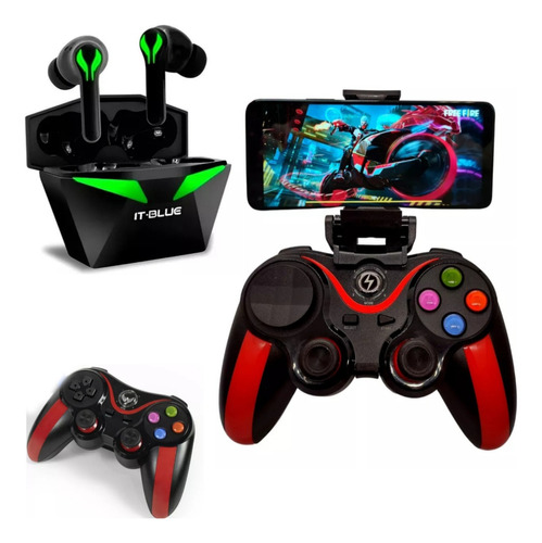 Controle Ipega Bluetooth Celular Android Ios + Fone Gamer