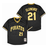 Pittsburgh Pirates 21 Clemente Embroidered Baseball Jersey