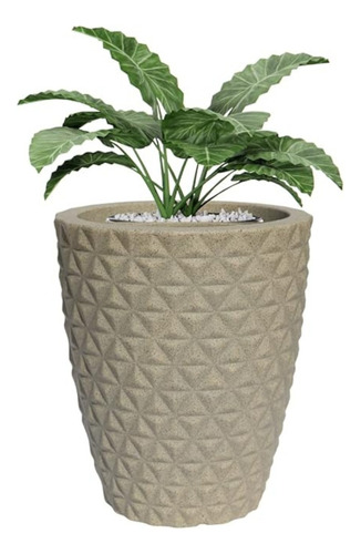 Vaso Para Planta Coluna Redonda Diamante 3d Polietileno P