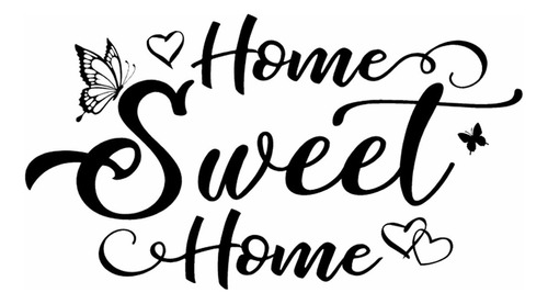 Vinil Decorativo Pared Frase Hogar Home Sweet Home