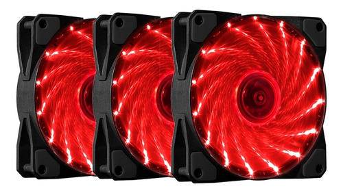 Kit 3 Cooler Fan Led Rgb 120mm Ventoinha P Gabinete Pc Gamer