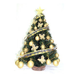 Arbol De Navidad 80 Cm  + Kit 30 Pzas  Oro - Sheshu