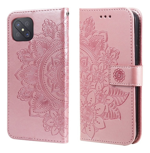 P3179 Estuche Para Oppo A15/a15s 7 Pétalos Estampado Flores