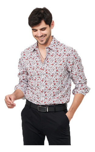 Camisa Hombre Slim Fit Casual Formal Vestir Moda Estampada