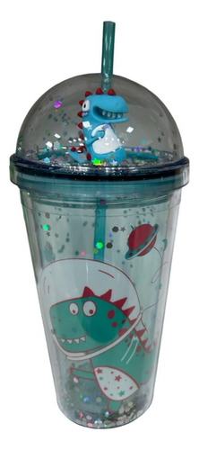 Vaso Infantil De Dinosaurio Con Tapa Y Sorbete