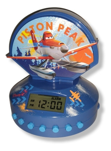 Reloj Despertador Dusty Aviones Disney Pixar Radio Auxiliar