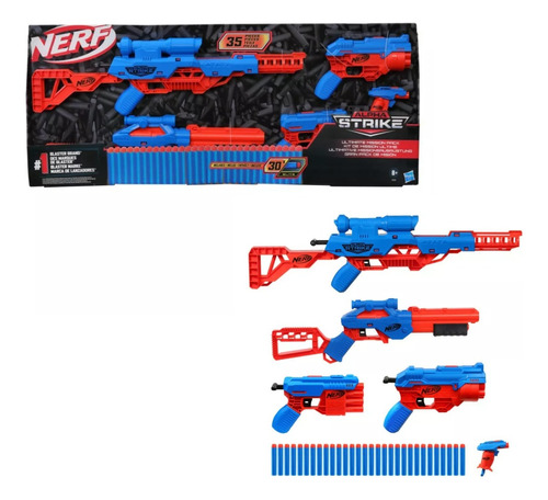 Nerf X5 Pistolas Alpha Strike Ultimate Mission Pack 30dardos