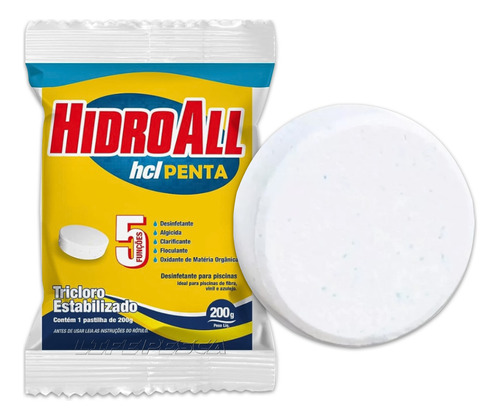 Pastilha De Cloro Hcl Penta (200gr) Hidroall