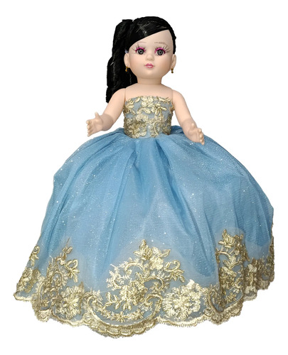 Muñeca Niña Quinceañera Yeni Blonda Dorado Varios Colores