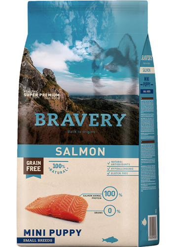 Bravery Salmón Para Cachorro Pequeño 7 Kg Saco