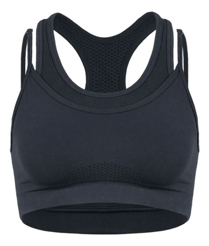 Top Sin Mangas Mujer Seamless Dash Sportfitness Humo