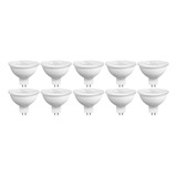 Paquete 10 Focos Led Mr16 3w Rosca Gu5.3 Luz Blanca 6500k Spot Dicroico 51606 Philco Brillamax