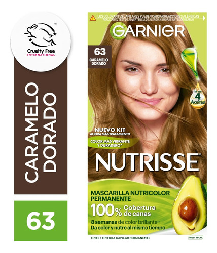 Kit De Tintura Permanente Nutrisse De Garnier Tono Tono 63 C