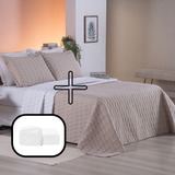 Colcha De Cama Casal Box Dupla Face + Lençol Cristal 4 Pçs