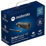 Cargador Auto Doble Motorola Turbo Power 45w 100% Original