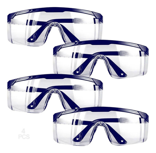 Lentes Gafas De Protección Anti-empaño/rayado Caja 4 Pcs