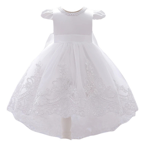 Vestido Para Niña De Bautizo Vestido Blanco Hueso Pajesita 