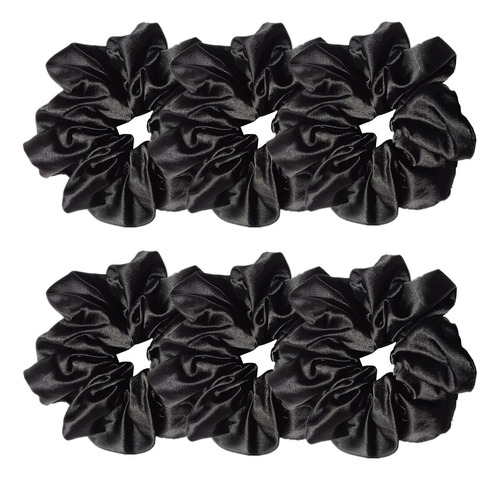 6 Pcs Silk Scrunchies Soft Ties   Bands Bow Ropes Elast...