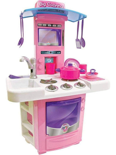 Cozinha Infantil De Brinquedo Completa Grande 16 Acessórios