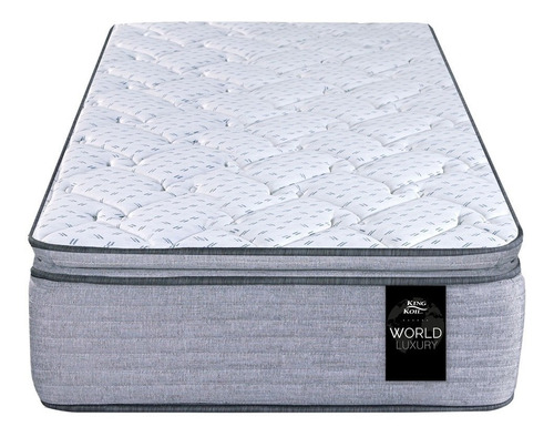 Colchón King Koil World Luxury Kensington - 100cm X 190cm X 30cm 1 1/2 Plazas De Resortes Con Pillow Top