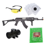 Rifle Airsoft Electrico Ak47 Full Auto 6mm Negro Pack Xchwsp