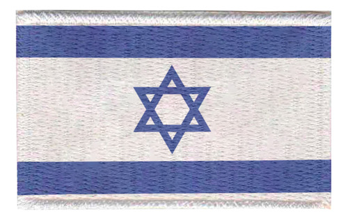 Patch Sublimado Bandeira Israel 5,5x3,5 Bordado