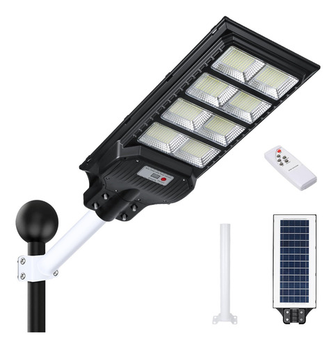 Lampara Solar Exterior, 800 Led De Foco Solar 3 Modos