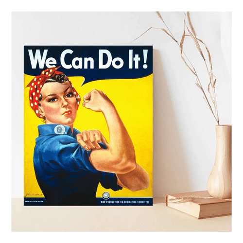 Cuadro Vintage Publicidad Antiguas We Can Do It 19x25 Cm