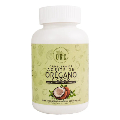 Aceite De Orégano Y Aceite De Coco En Capsulas 100 Pzas Ore | Meses sin interés