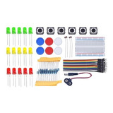 Kit Iniciante Protoboard + Jumpers +botões +leds +resistores