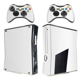 Skin Xbox 360 Slim Adesivo Brilho Cor Branco