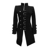 Chaqueta Dama Abrigo Gaban Blazer  Mujer Saco Gotico Hebilla