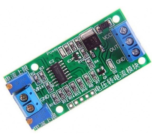 Modulo Convertidor Voltaje A Corriente 0-5v A 0-20ma 4-20ma Arduino Plcduino Plc - Con Bornes - Ajuste Con Potenciometro