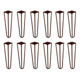 12 Pés De Metal 30 Cm Hairpin Legs Mesa De Canto Rack Bronze