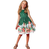 Vestido Infantil Regata Princesa Blogueirinha Natalino Verão