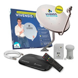 Kit Antena Parabólica Vivensis Canais Abertos Hd 100% Livres