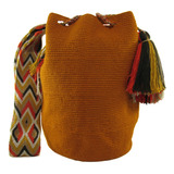 Mochila Wayuu Lisa Unicolor Mostaza 