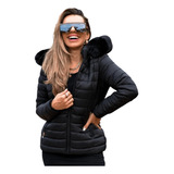 Jaqueta Blusa Feminina Puffer Forrada Impermeável Plus Size