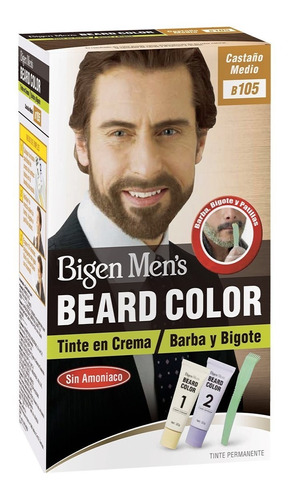 Bigen B105 Tinte Para Barba Y Bigote Castaño Medio Tono Castaño Medio B-105