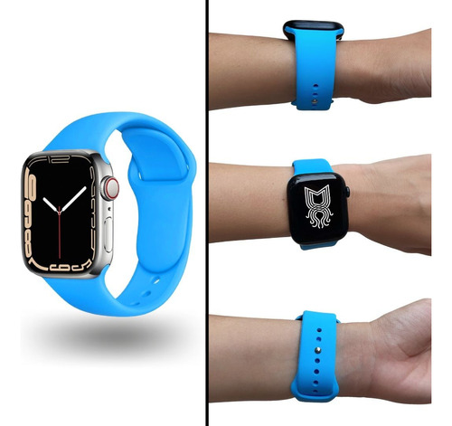 Correa Para Apple Watch De Silicón Liso Talla M/l (med/gde)