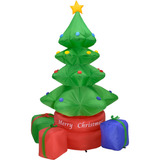 Inflable Navidad Arbol Giratorio Jumbo 2.2m Decoracion Led Color Verde