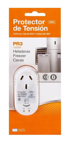 Protector Tension Enchufable Pr3 Heladeras, Freezers Y Cava