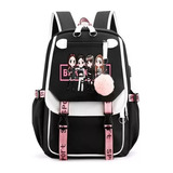 Mochila Juvenil Coreana Com Porta Usb Kpop Para Blackpink