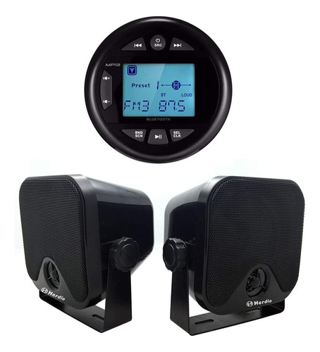 Radio Marina Compatible Con Mp3/usb/am/fm A Prueba De Intemp