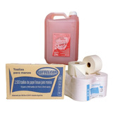 Caja Toallas Papel Beige+shampoo Para Manos+pack Papel Hig